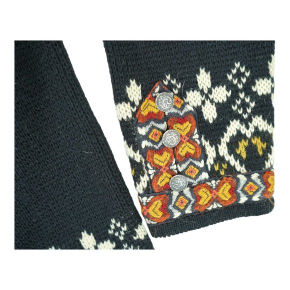 Vintage DIRDALSTRIKK Wool Cardigan Hippie Scandinavian Sweater Size 48 - Picture 5 of 6